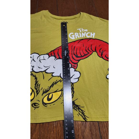 Women's Large Crop Top The Grinch Long Sleeve Christmas Shirt - Picture 5 of 9